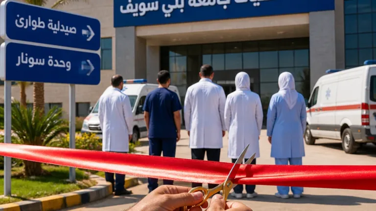 جامعة بني سويف تفتتح تطوير مجمع الرعايات بمستشفيات الجامعة بتكلفة 2.3 مليون جنيه