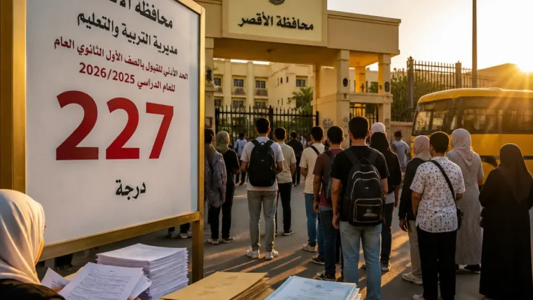محافظ الأقصر يخفض تنسيق الثانوي العام للمرة الثالثة ويحدد الحد الأدنى عند 227 درجة