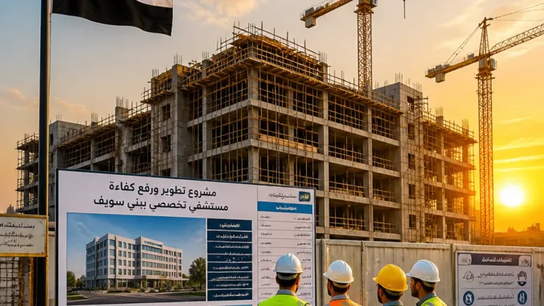 بنى سويف تُكمل المرحلة الثالثة لتطوير المستشفى التخصصي بتكلفة 2.65 مليار جنيه