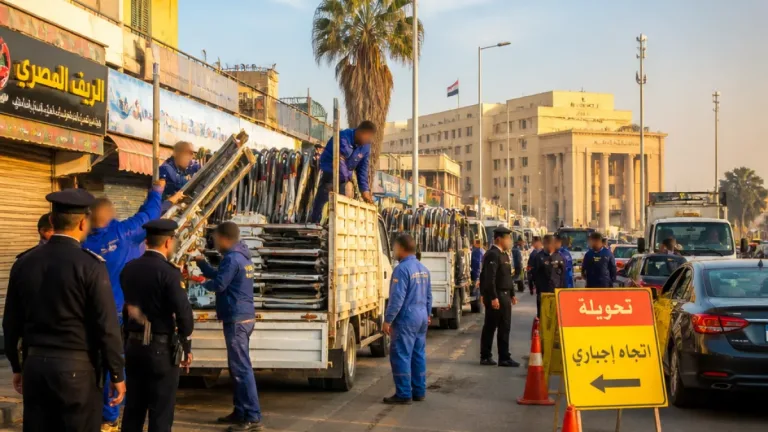 حملات مكبرة في المنيا لإزالة الإشغالات والتعديات وتحقيق سيولة الطرق