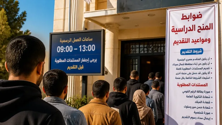 محافظ شمال سيناء يعتمد ضوابط التقدم لمنح دراسية.. شروط نسب القبول وإجراءات التقديم