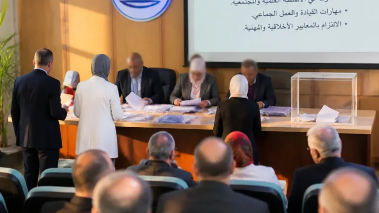 جامعة كفر الشيخ تُجرى جلسة علنية لاختيار الأطباء المقيمين والمعيدين بحضور القيادات