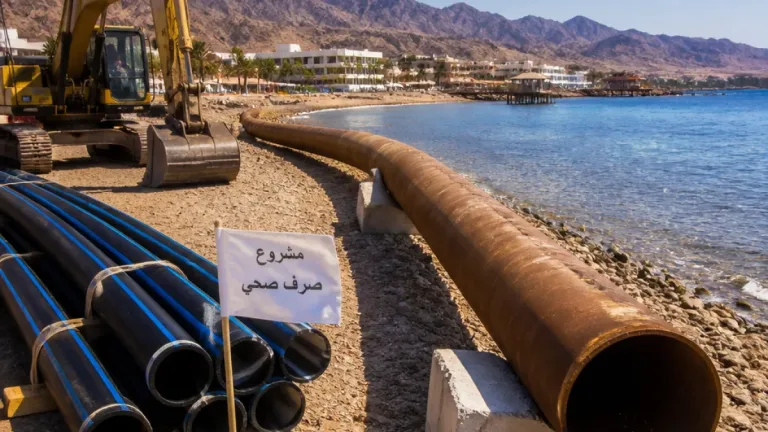 محافظ جنوب سيناء يعلن تنفيذ خط صرف صحي جديد في دهب بتكلفة 400 مليون جنيه