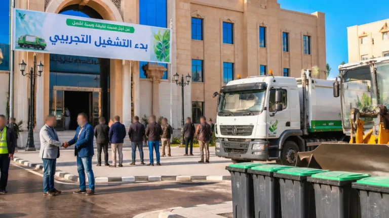 انطلاق التشغيل التجريبي لمنظومة النظافة الجديدة في العريش بحضور المحافظة