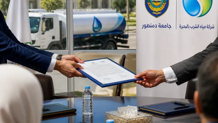 تعاون بين جامعة دمنهور وشركة مياه البحيرة لتعزيز الأمن المائي وخدمات المدينة