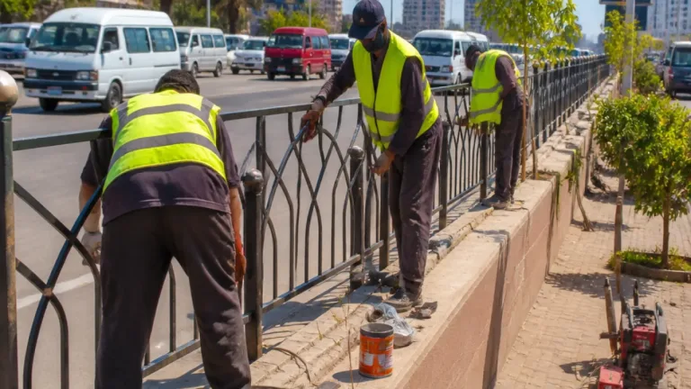 محافظ الجيزة يتابع تركيب الأسوار وصيانة باكيات محور صفط اللبن لتعزيز السلامة