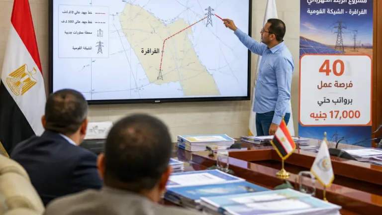 محافظة الوادي الجديد تناقش ربط الفرافرة بالشبكة القومية وتعلن 40 فرصة عمل برواتب تصل إلى 17 ألف جنيه