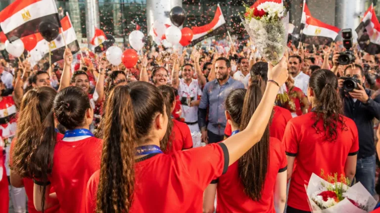 استقبال حافل في القاهرة لبعثة ناشئات اليد بعد إنجاز تاريخي بالمونديال