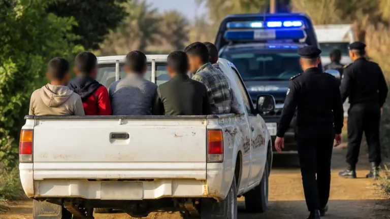القبض على سائق «ربع نقل» بكفر شكر بعد تداول فيديو لإركاب صبية على صندوق السيارة