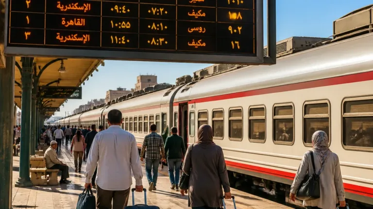 مواعيد قطارات القاهرة–الإسكندرية اليوم مع توقفات محطة دمنهور