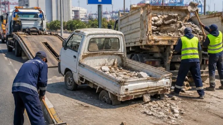 حي غرب بورسعيد يحجز مركبة بعد رصدها تُلقِي مخلفات على الطريق العام ويتخذ إجراءات قانونية فورية