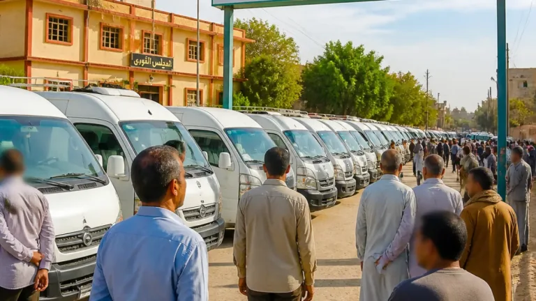 المتابعة الميدانية لمواقف النقل بقرى المنيا ضمن مشروعات «حياة كريمة»