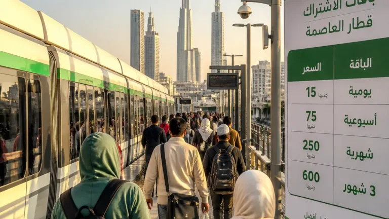 اشتراكات مخفضة لقطار LRT تربط القاهرة بالعاصمة الإدارية وتخفض تكلفة التنقل للنسبة الأكبر من الركاب