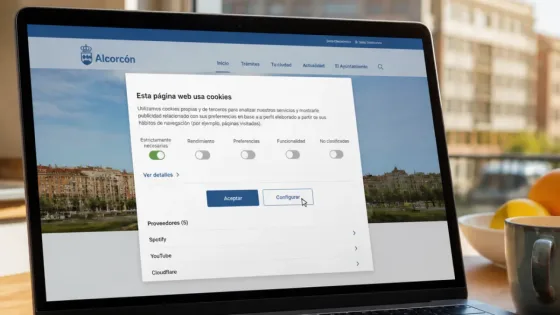 Alcorcón: la información local publica su declaración de cookies y detalla los rastreos en su web