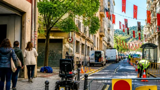 Cortes y restricciones en Bilbao esta semana por obras, rodaje y fiestas de Uribarri