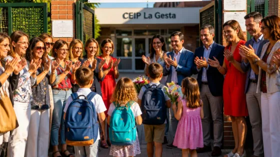 La reina Letizia regresa a La Gesta de Oviedo para inaugurar el curso escolar