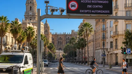 La ZBE de Málaga reduce hasta 25.000 coches al día y endurece controles de acceso