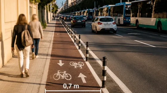 Mataró afronta dudas por el encaje del carril bici bidireccional en el tramo central de la N-II