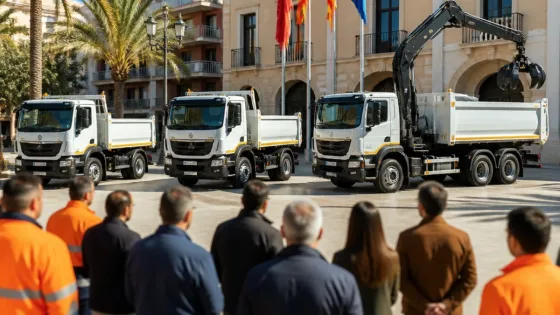 Orihuela renueva su flota de limpieza con tres nuevos camiones para recogida de residuos
