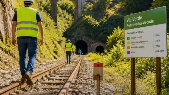 Pontevedra impulsa la Vía Verde Pontevedra–Arcade: fechas y pasos para convertir 10 km de trazado ferroviario