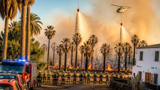 Santa Lucía de Tirajana: estabilizado el incendio en El Ingenio tras intensa intervención aérea y terrestre