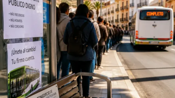 Vélez-Málaga afronta protestas por la saturación del transporte tras entrar en el Consorcio metropolitano