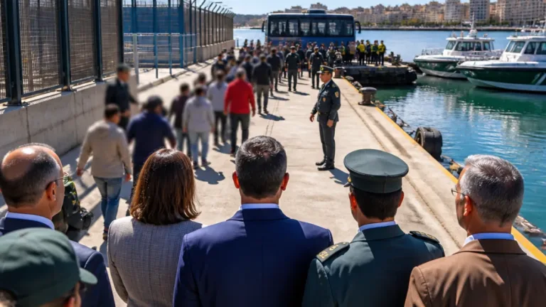 Albares, en Ceuta, promete el retorno de todos los llegados irregularmente y subraya la cooperación con Marruecos