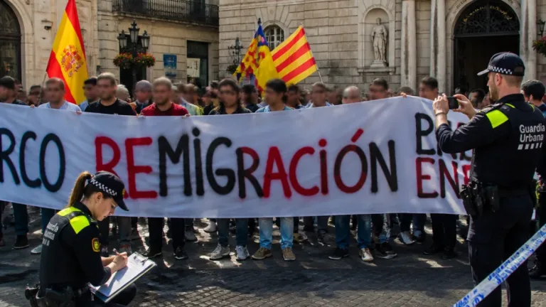 Barcelona eleva a la Fiscalía los mensajes racistas difundidos en la concentración de Save Europe Act