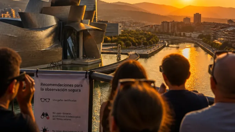 Bilbao se prepara para el eclipse solar total del 12 de agosto: horarios y lugares para ver el fenómeno