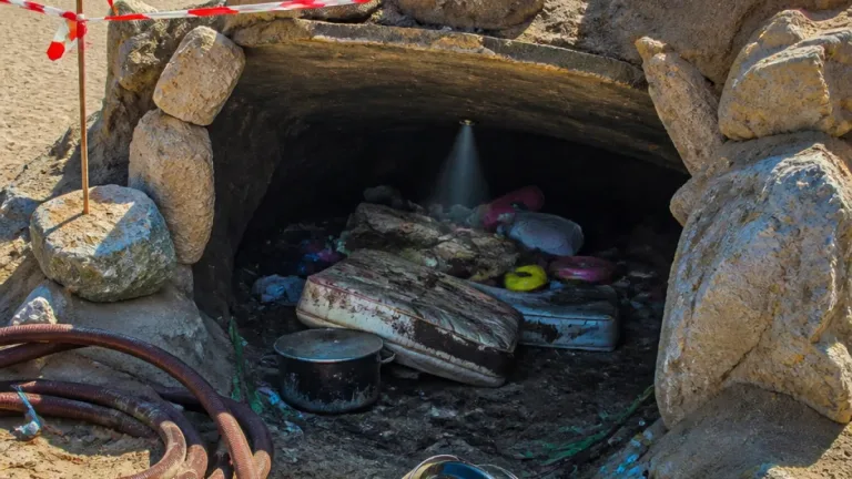 Bomberos hallan un asentamiento de inmigrantes en túnel militar de Ceuta tras un incendio