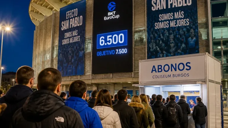 Burgos alcanza 6.500 abonados y aspira a superar los 7.500 con la Eurocup en el Coliseum