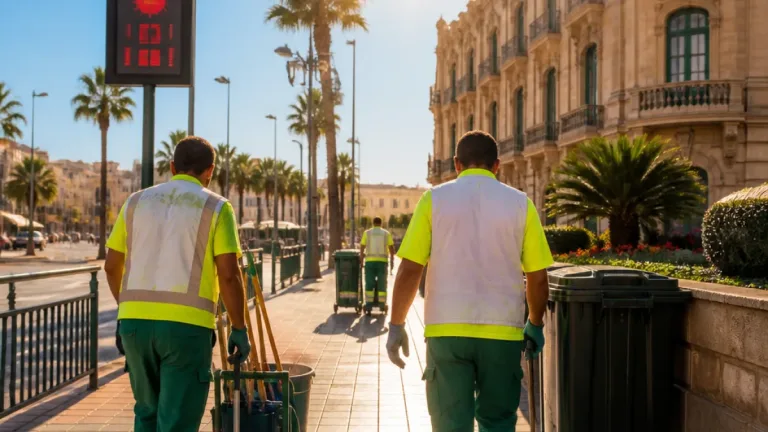 Clece prueba en Melilla chalecos refrigerantes en una experiencia piloto para proteger a trabajadores al aire libre