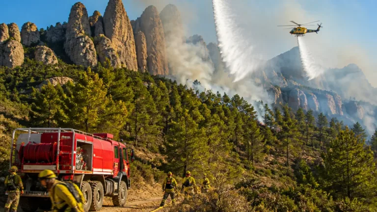 Controlado en Teruel y estabilizado en Biscarrués un incendio en el operativo de Infoar en Huesca