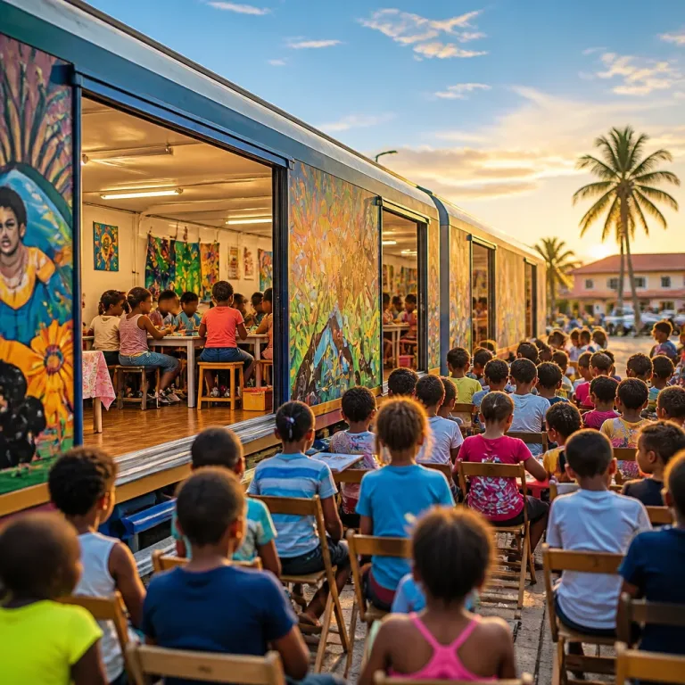 El Tren de la Cultura lleva arte y formación a los niños del pueblo natal de García Márquez