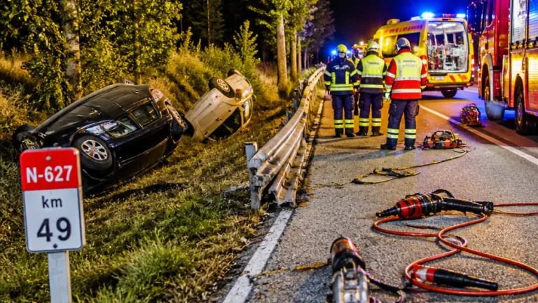Dos vuelcos en la provincia de Burgos dejan cinco heridos y movilizan a bomberos y sanitarios