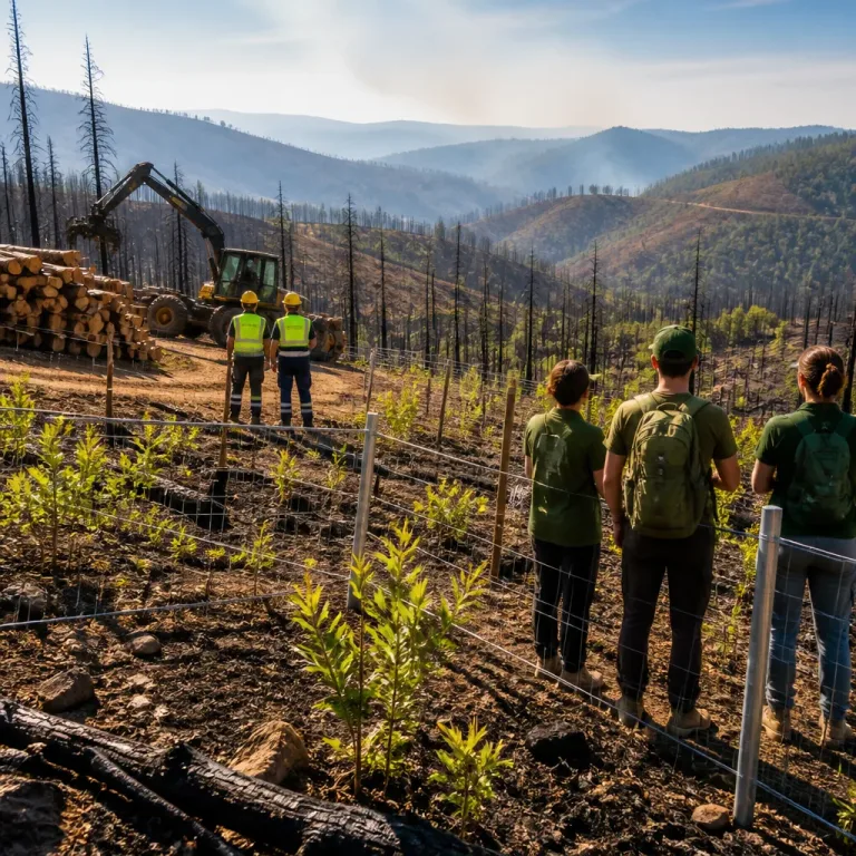 El destino de la madera quemada: debate entre aprovechamiento económico y recuperación ecológica