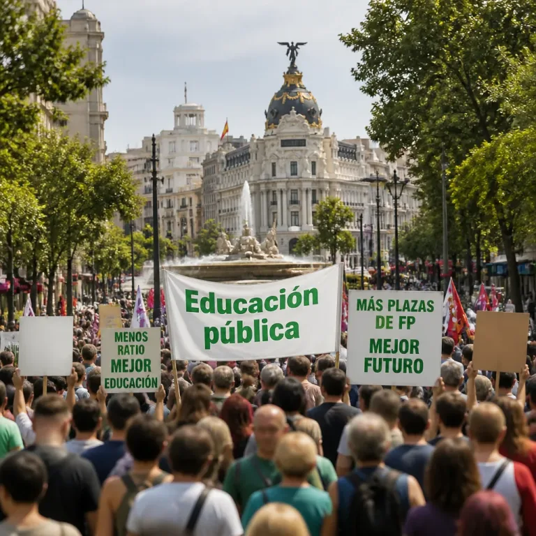 Miles de personas reclaman en Madrid mejoras estructurales para la enseñanza pública
