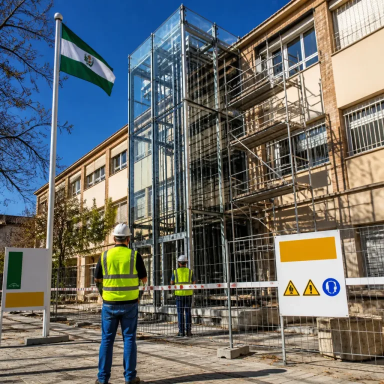 El IES Generalife de Granada instala un ascensor exterior para eliminar barreras de accesibilidad