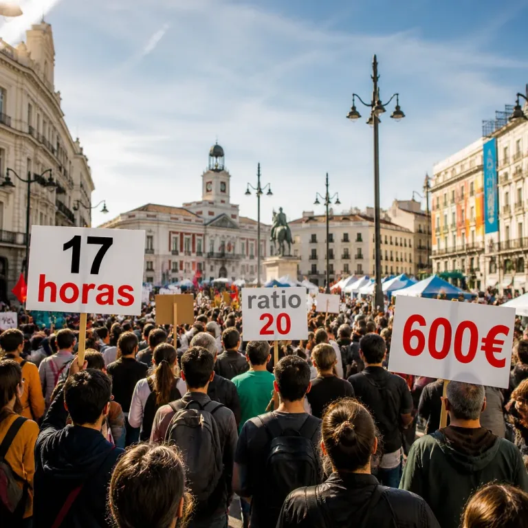 Miles marchan en Madrid contra los recortes y exigen medidas antes de la huelga indefinida