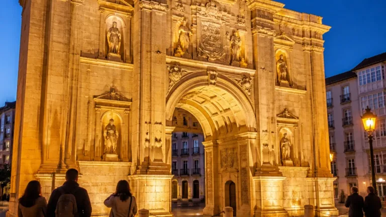 El Arco de Fernán González recupera su imagen en el corazón de Burgos tras la restauración
