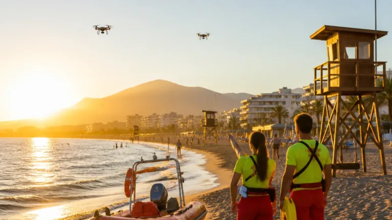 Fuengirola refuerza la seguridad en sus playas: nueve rescates realizados por drones en junio y julio