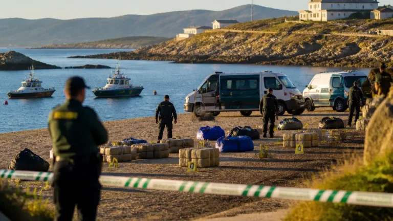 Gran operativo en Muxía investiga descarga de droga vinculada a A Coruña