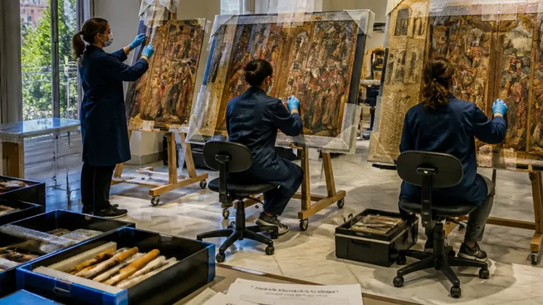 Granada restaura el 'Ciclo de la Vida de la Virgen' de Bocanegra en el Museo de Bellas Artes