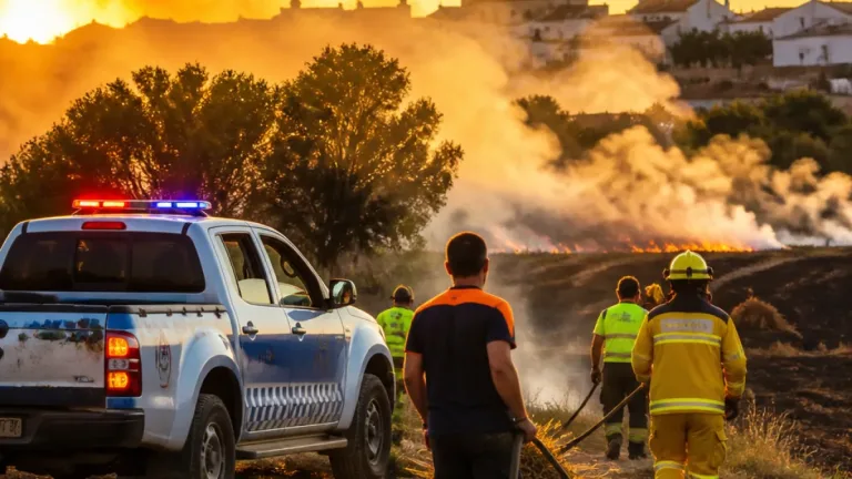 Huelva: Lucena del Puerto vive «días difíciles» por la oleada de incendios forestales