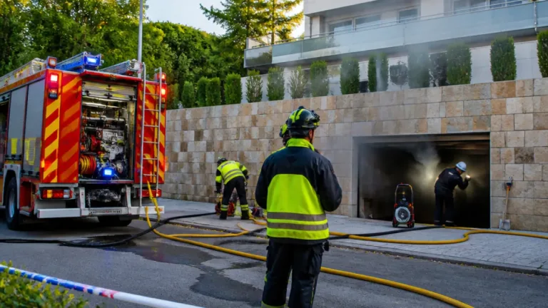 Incendio en el garaje de una vivienda en Pozuelo de Alarcón obliga a peritaje tras ser sofocado