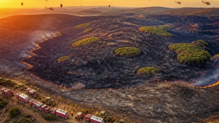 Incendio en Huelva: Niebla registra 33.000 hectáreas calcinadas tras diez días de batalla