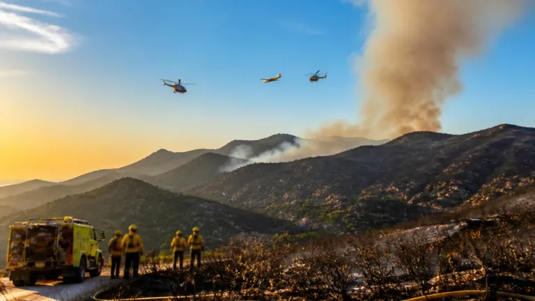 Incendio en Las Pantallas, Algeciras, queda controlado tras cinco horas de labores