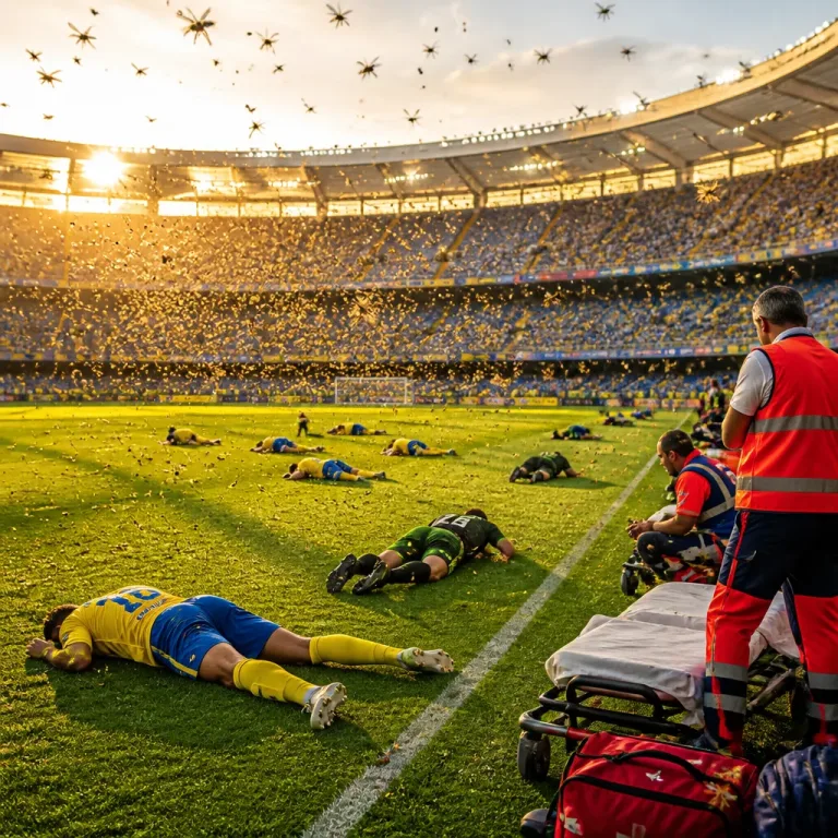 Enjambre de abejas obliga a jugadores y árbitros a tumbarse en cancha durante partido en Honduras