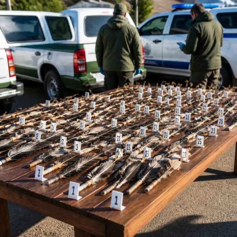 Secuestran más de 50 plumeros hechos con plumas de choique y ñandú en operativo en Maipú