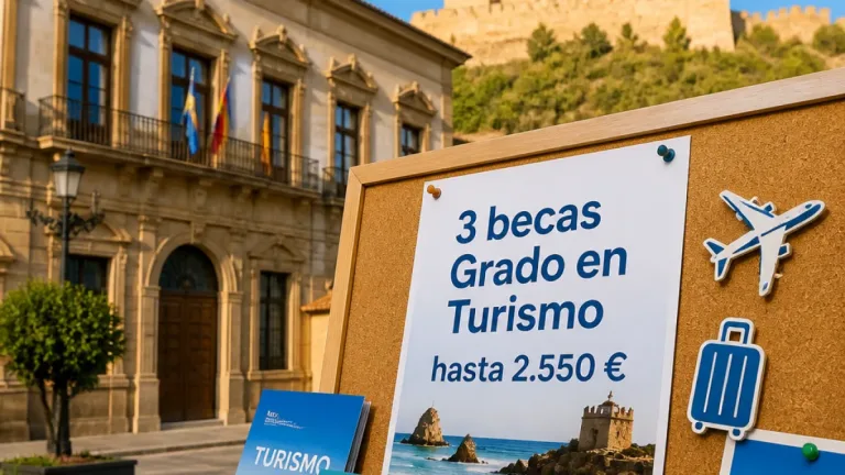 Lorca ofrece tres becas de hasta 2.550 € para el Grado en Turismo en el curso 2026-2027